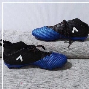 Adidas Predator PRB698001 BA8505 Men's 7 Black Blue Indoor Turf Soccer Shoes Sz7